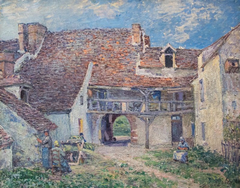 Gårdsplads i Saint-Mammès - Alfred Sisley