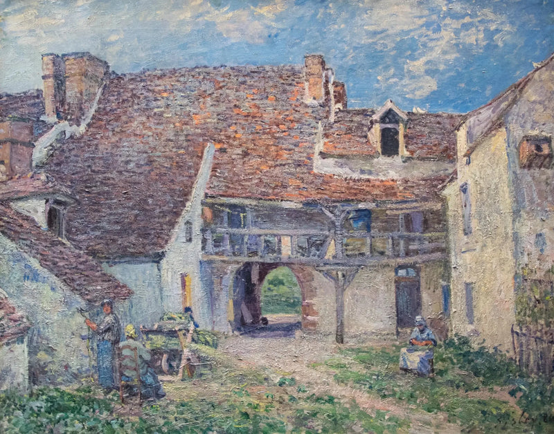 Gårdsplads i Saint-Mammès - Alfred Sisley
