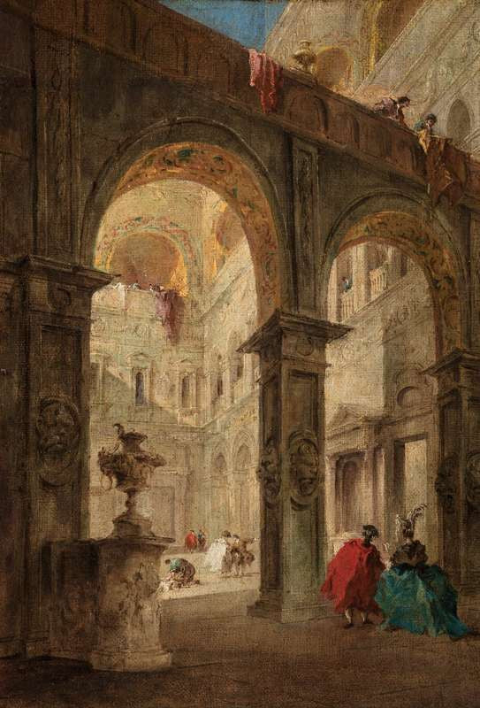 Paladsets gård - Francesco Guardi