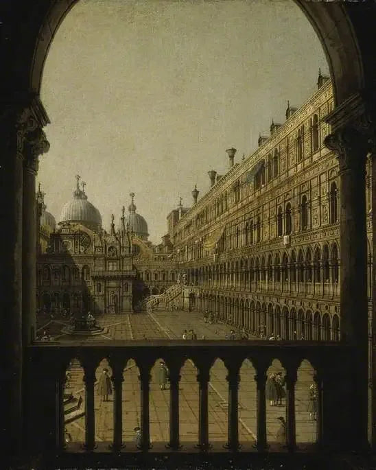 Indre gård i Dogepaladset, Venedig - Canaletto