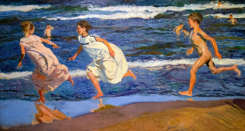 Løbe langs stranden, Valencia - Joaquín Sorolla