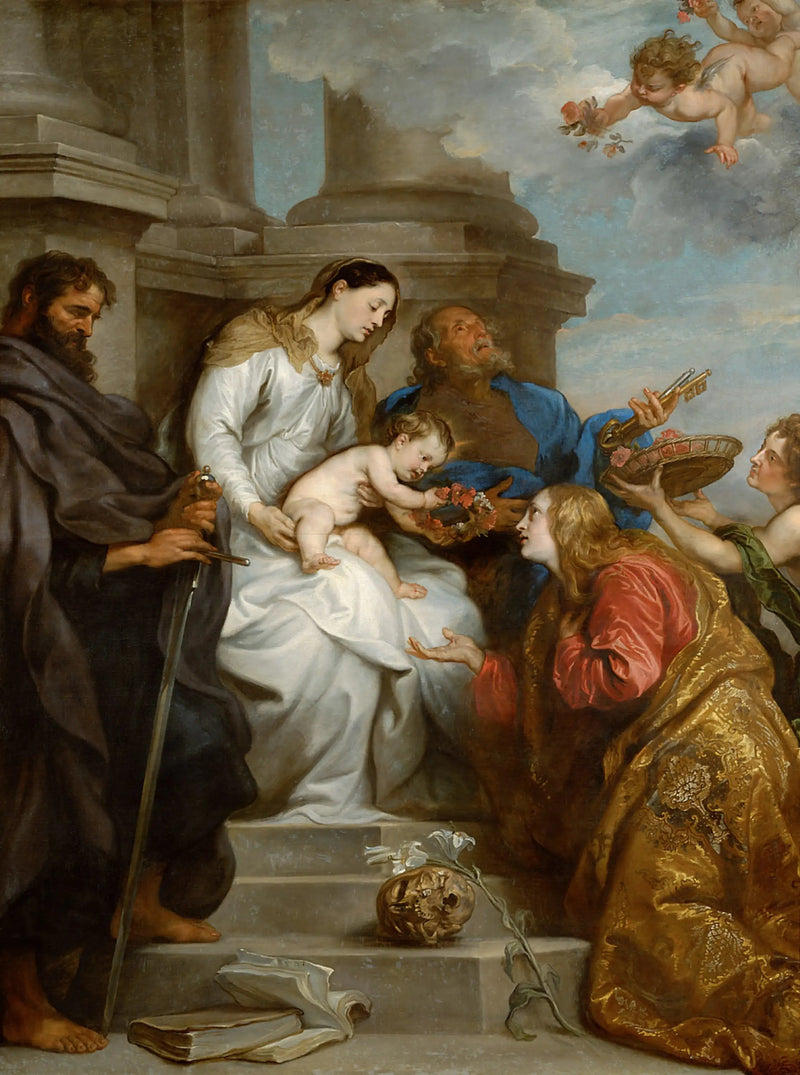 Kroning af hellige Rosalie - Antoine van Dyck