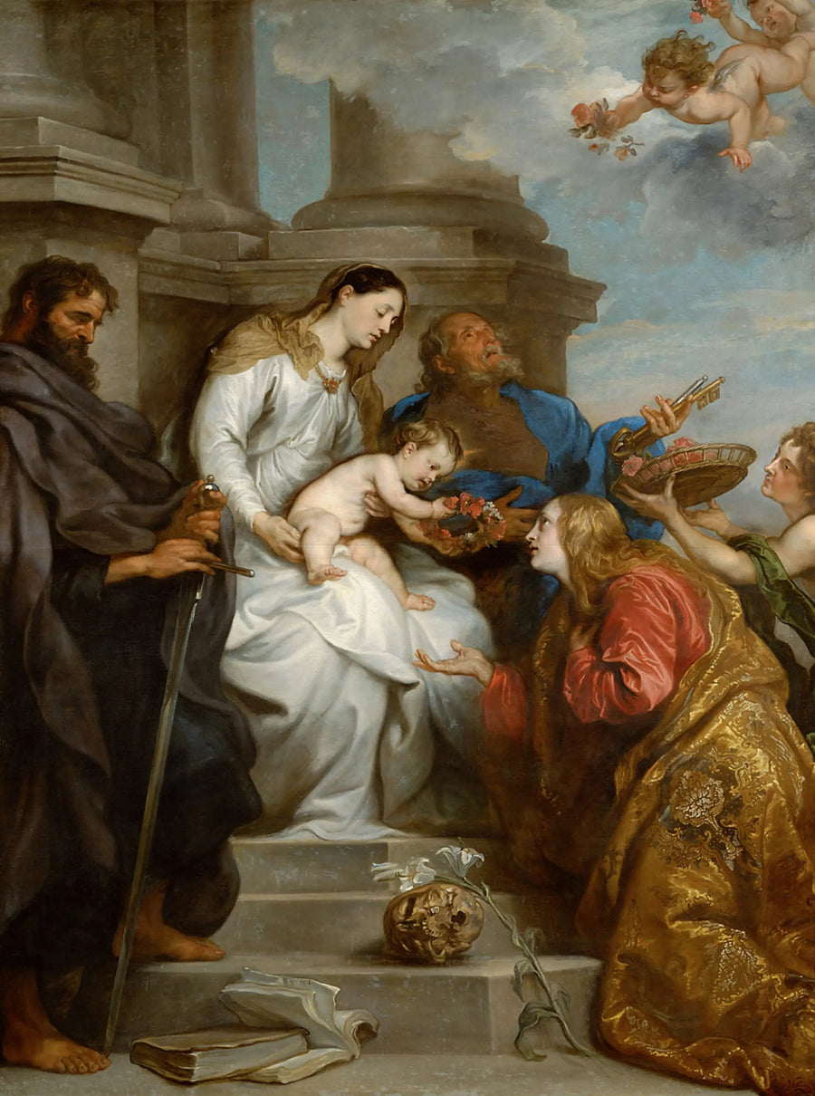 Kroning af hellige Rosalie - Antoine van Dyck