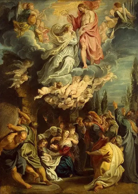 Kroning og Himmelfart af Jomfruen - Peter Paul Rubens