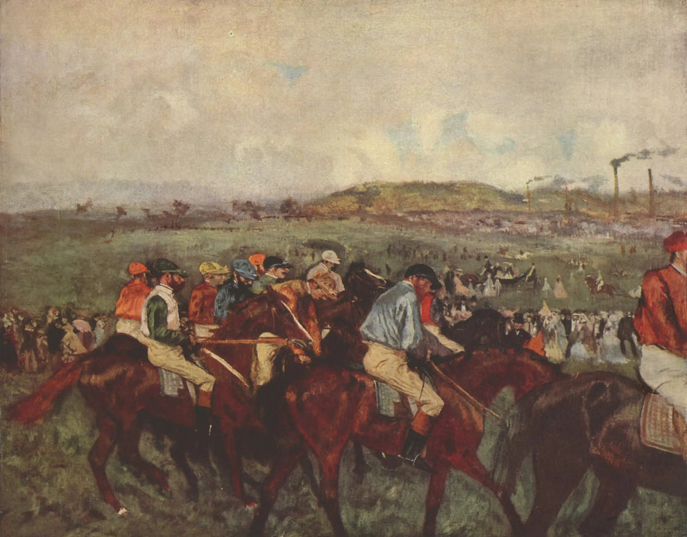 Reproduction du tableau « Course de messieurs. Avant le départ - Edgar Degas » par Alpha Reproduction en peinture à l’huile