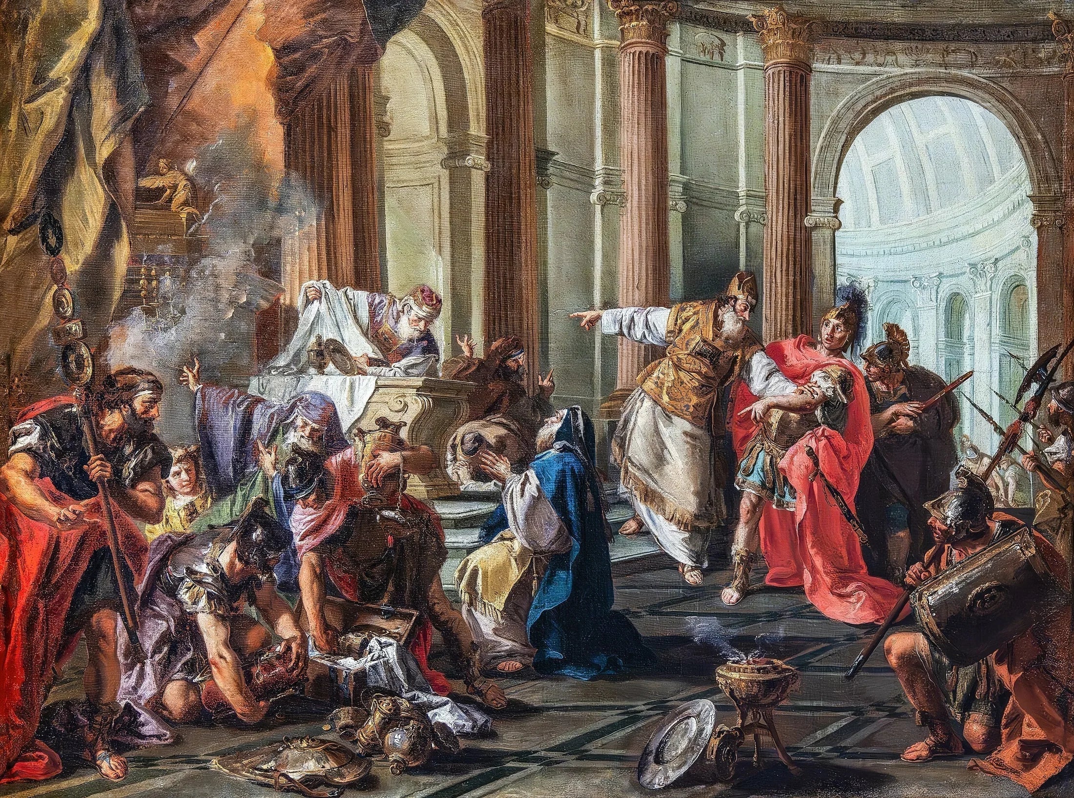Crassus saccage le temple de Jérusalem - Giovanni Battista Pittoni - Alpha Reproduction