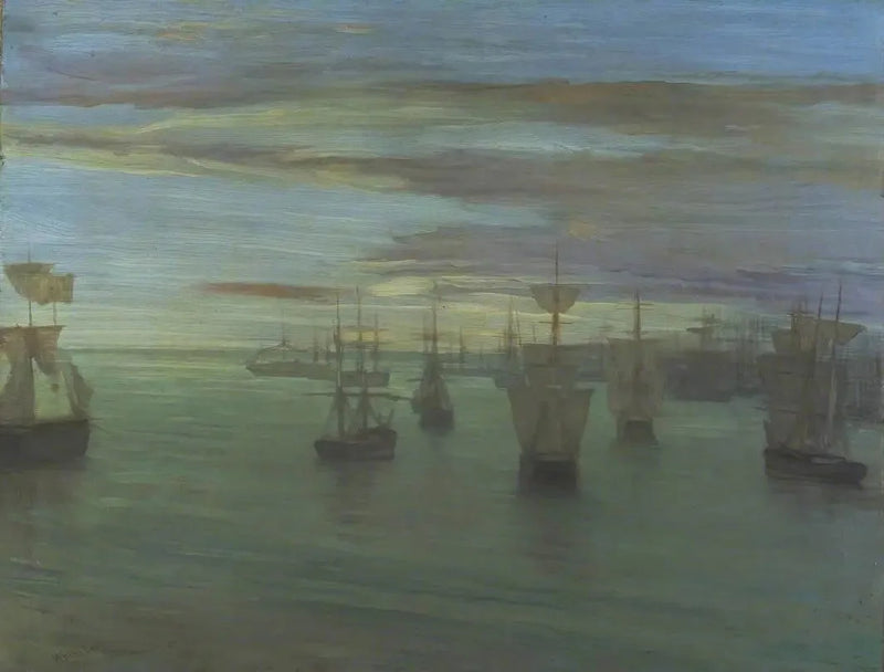 Skumring i kød- og grønne farver: Valparaiso - James Abbott McNeill Whistler