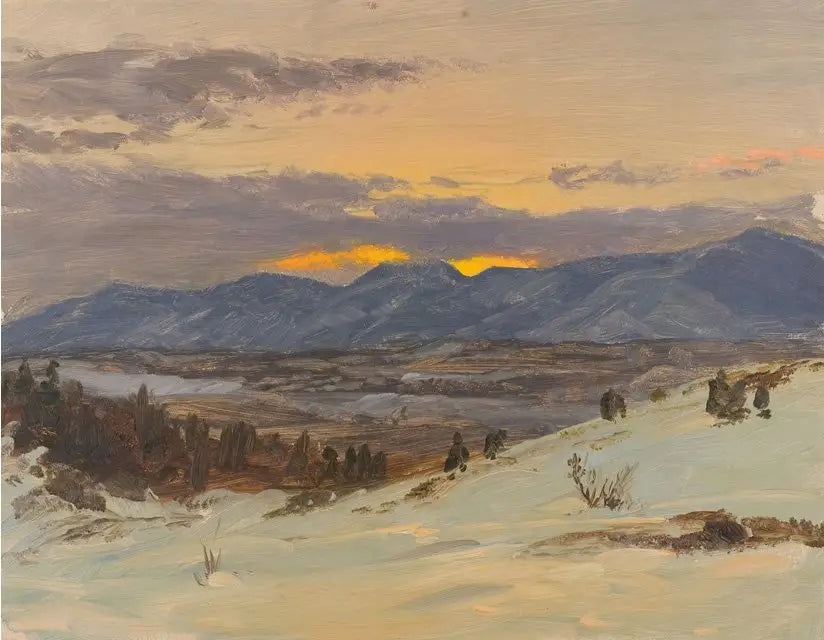 Vinterskumring fra Olana - Frederic Edwin Church
