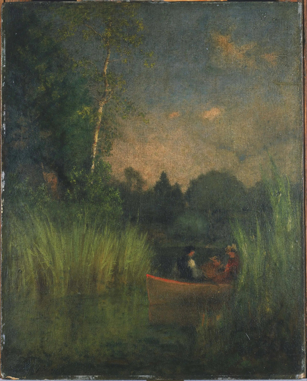 Crépuscule dans les joncs (baie d'Alexandrie) - George Inness image 1 copie peinte à la main à l’huile
