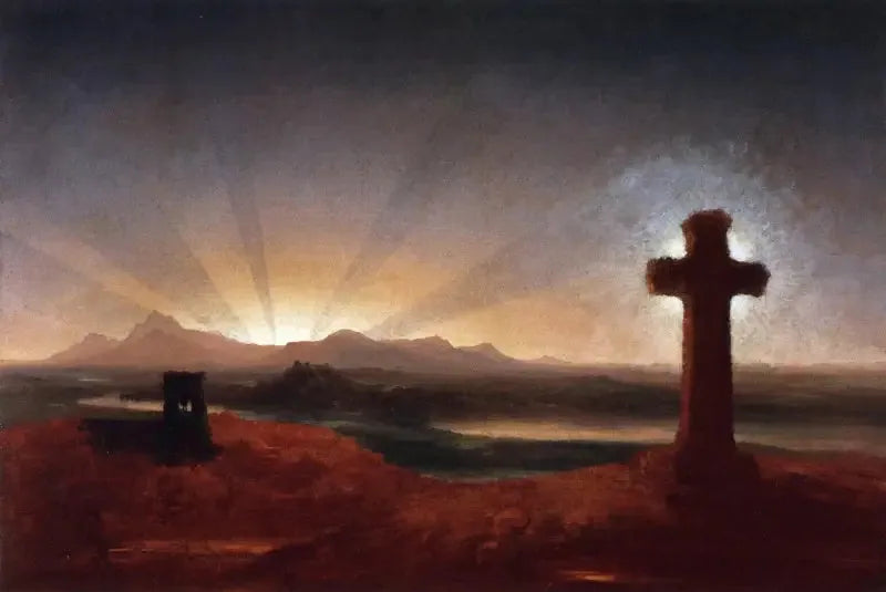 Kors ved solnedgang - Thomas Cole