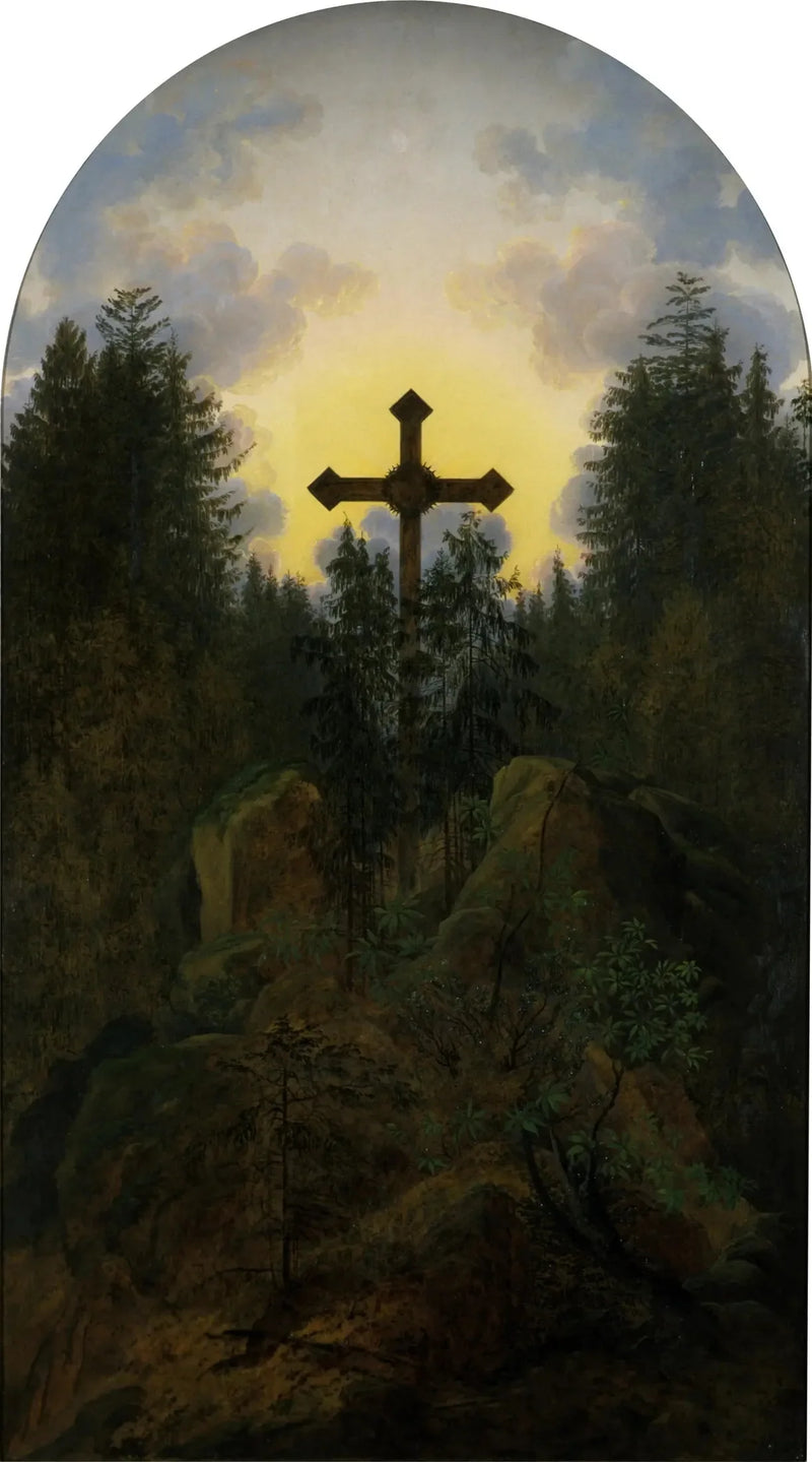 Kors i bjergene - Caspar David Friedrich