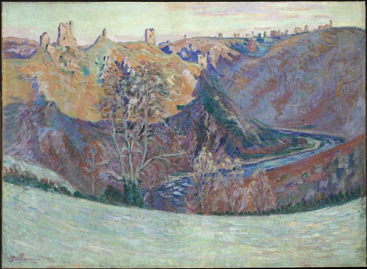Crozant, ruinernes side af Creuse, om morgenen - Armand Guillaumin