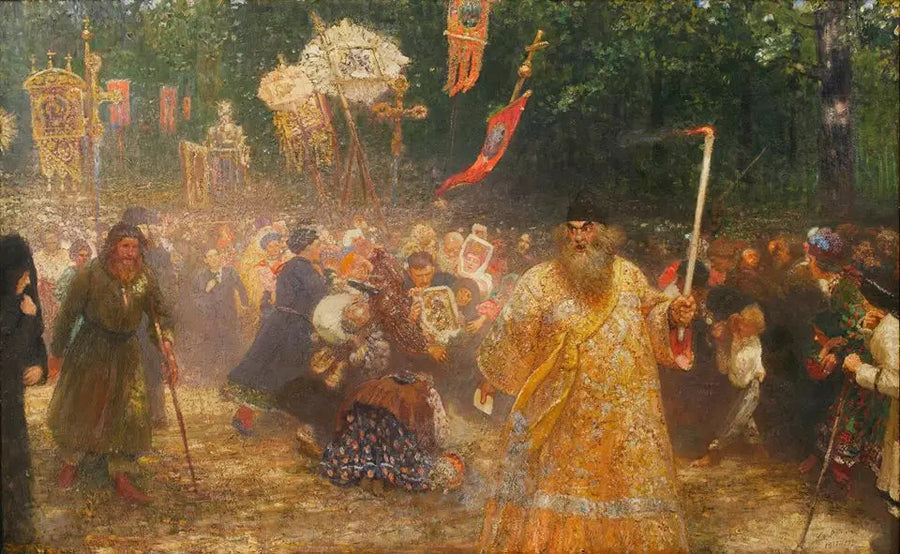 Crucession i eg træ - Ilya Repin