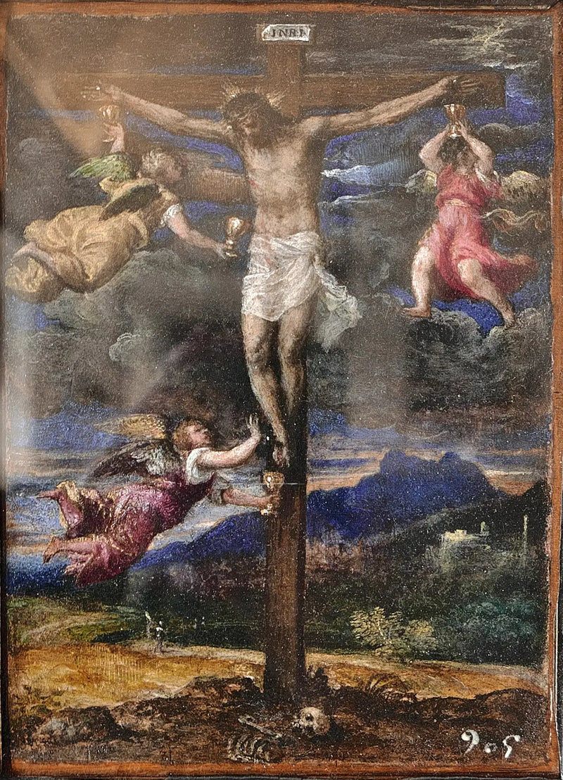 Korsfæstelse med tre engle - Titian