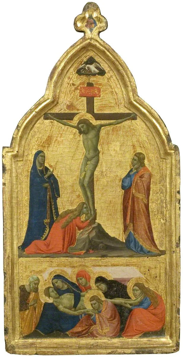 Korsfæstelse og Klage - Taddeo Gaddi