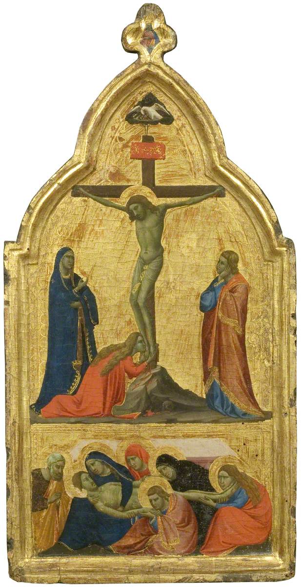 Korsfæstelse og Klage - Taddeo Gaddi