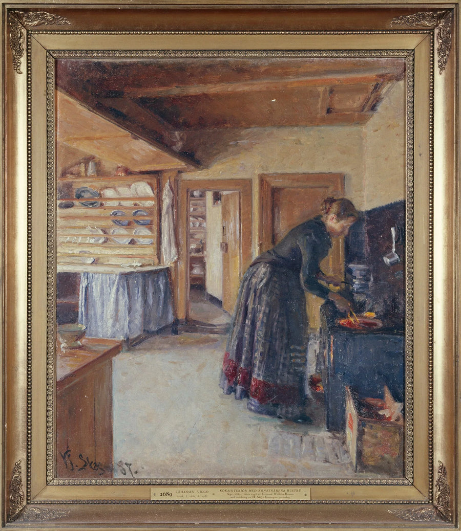 Madlavning med kunstnerens kone - Viggo Johansen