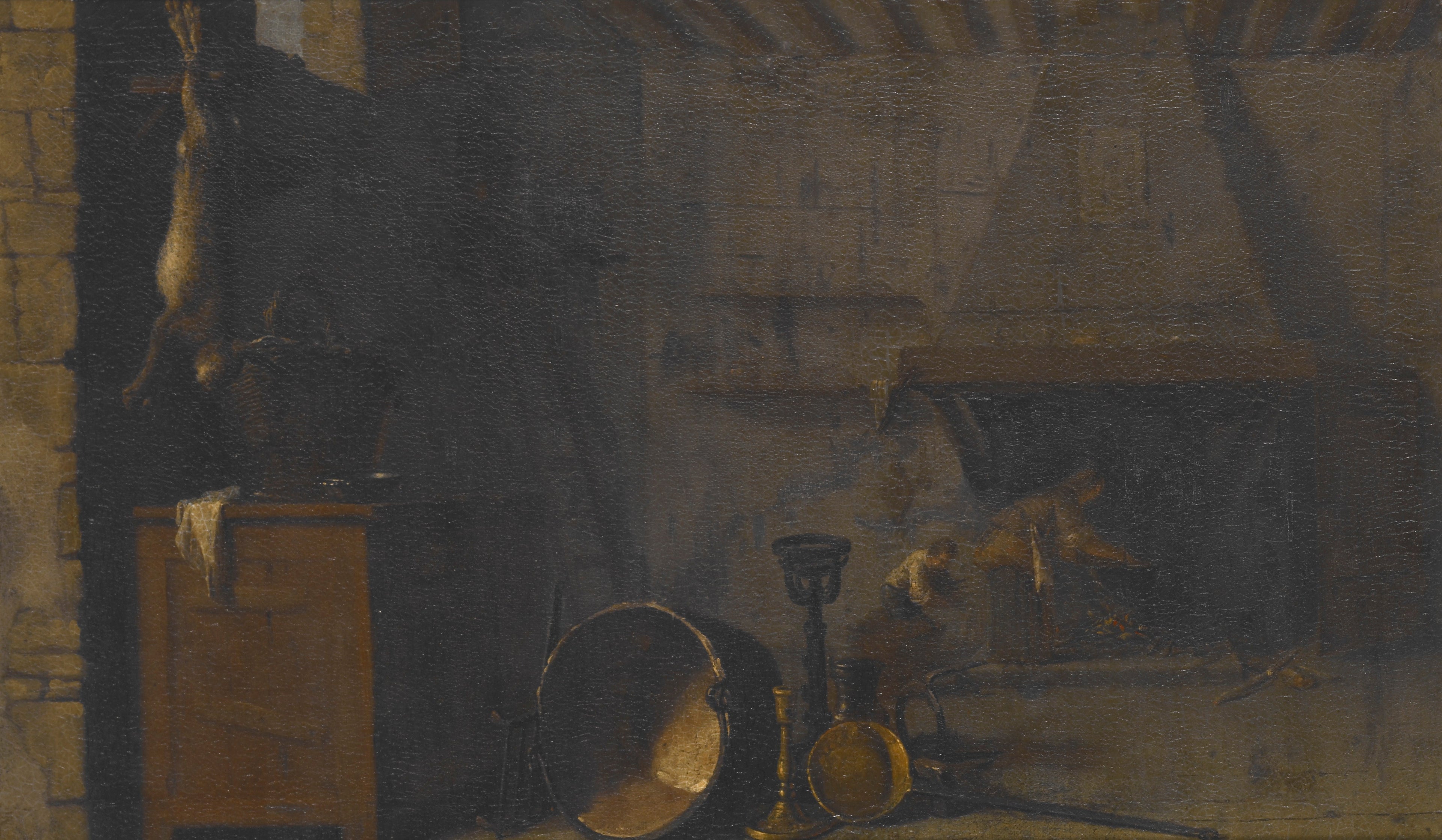 Cuisine avec lièvre - Sébastien Bourdon image 1 tableau peint à l’huile sur toile