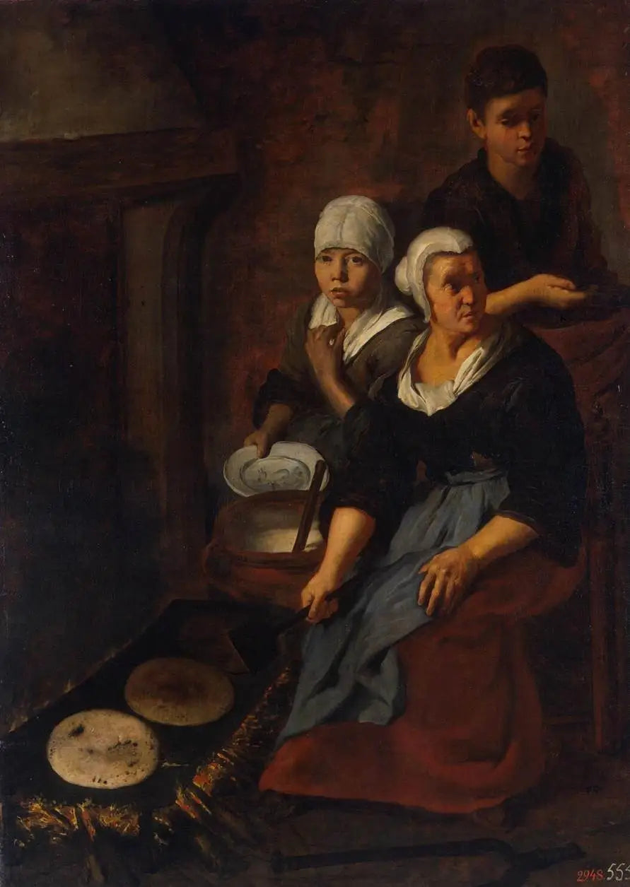 Cuisson de galettes plates - Bartolomé Esteban Murillo image 1 reproduction réalisée par Alpha Reproduction