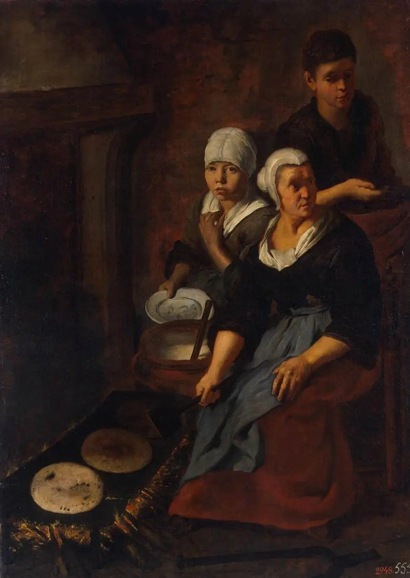 Fladbrødsbagning - Bartolomé Esteban Murillo