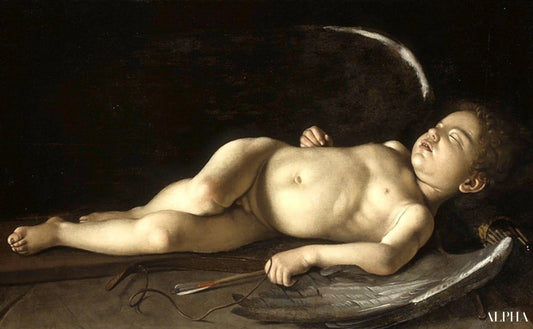 Sovende Cupid - Caravaggio - Reproduktioner af malerier og højkvalitets malerier