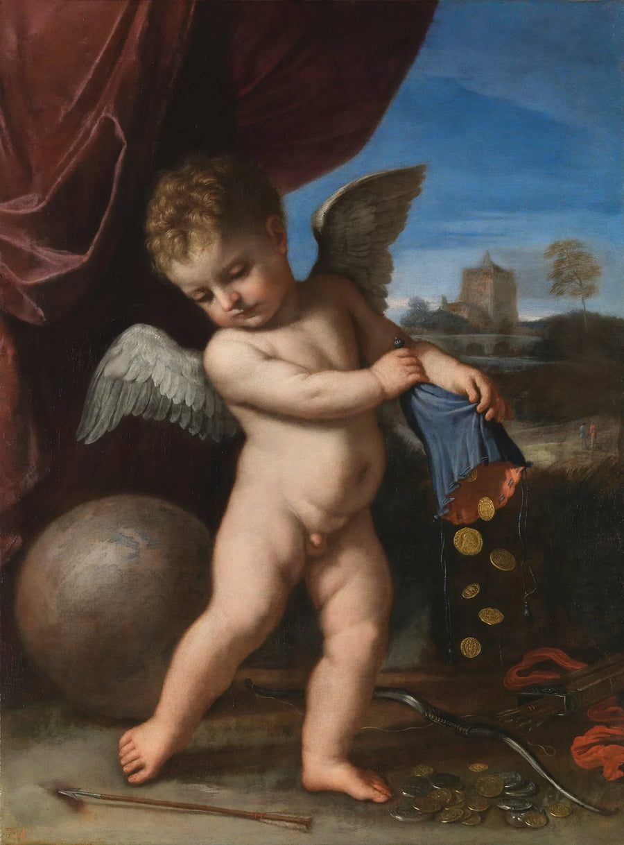 Cupid afviser rigdommene - Guercino