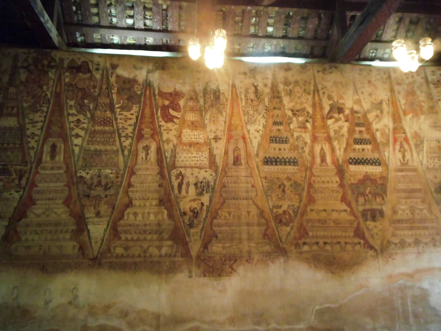Cycle mural de Wat Ko Kaeo Suttharam, scène 23, Artiste siamois anonyme, époque d'Ayutthaya tardive