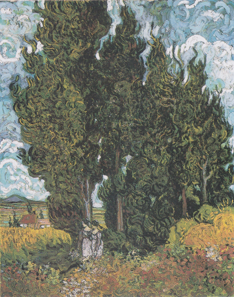 Cypres med to figurer - Vincent van Gogh