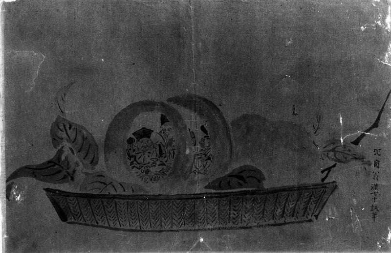 Daikoku, Juro og Ebisu (lykke guder) - Hokusai