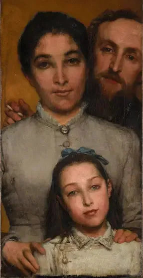 Dalou, hans kone og hans datter - Lawrence Alma-Tadema