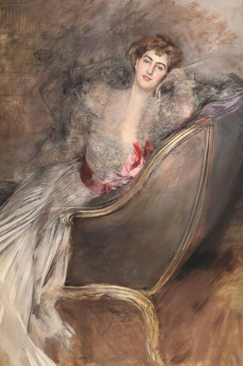 Kvinde liggende på en lænestol - Giovanni Boldini
