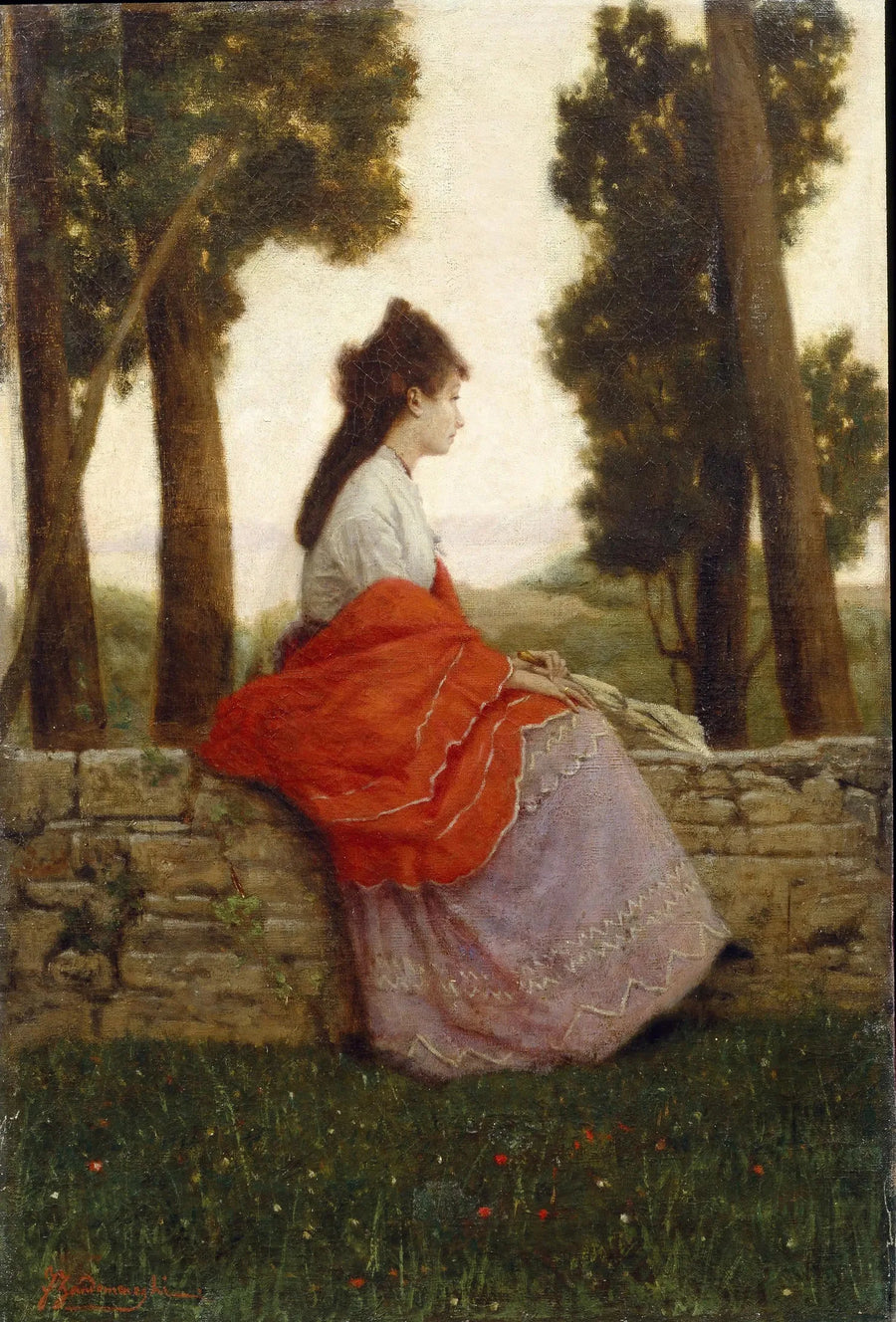 Dame i parken - Federico Zandomeneghi