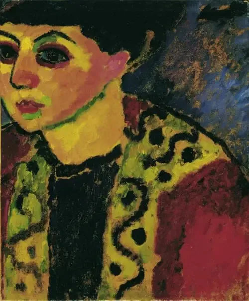 Dame foran den blå baggrund - Alexej von Jawlensky