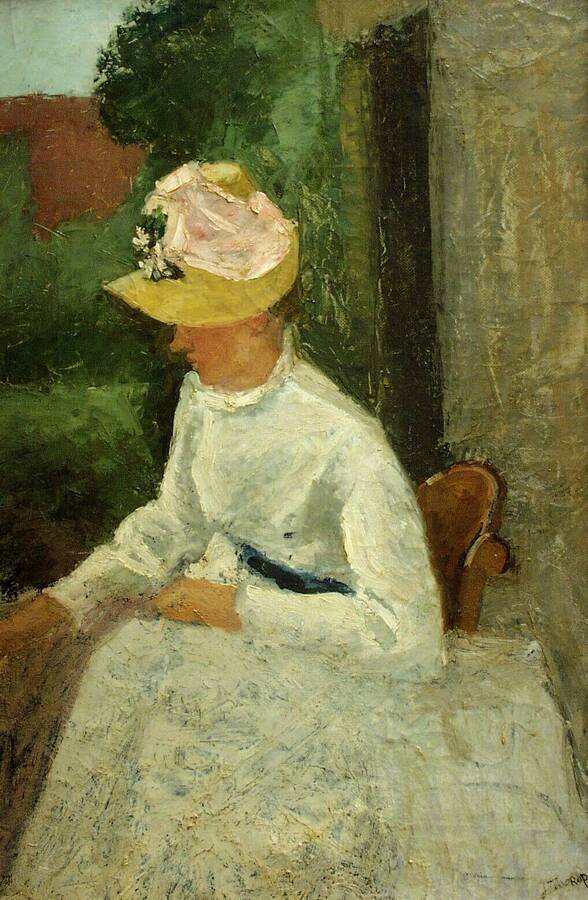 Dame in het wit - Jan Toorop image 1 reproduction réalisée par Alpha Reproduction