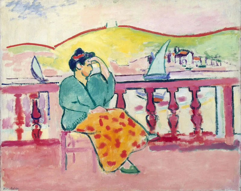 Dame på en terrasse - Henri Matisse