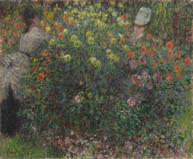 Damer i blomster W383 - Claude Monet