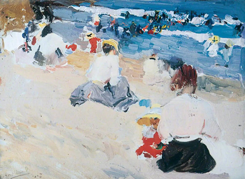 Damer på stranden - Joaquín Sorolla