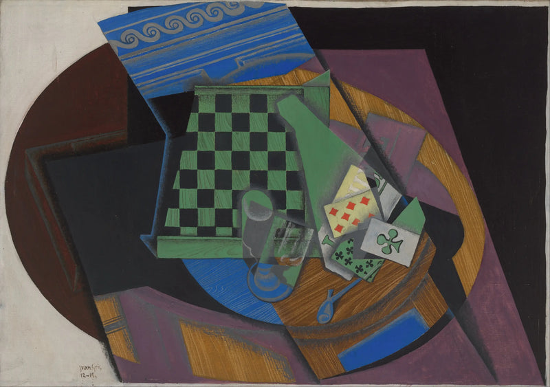 Damier og spillekort - Juan Gris