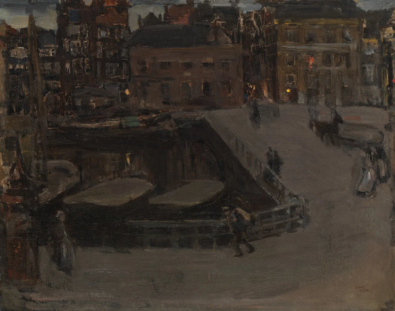 Damrak om aftenen - Isaac Israels