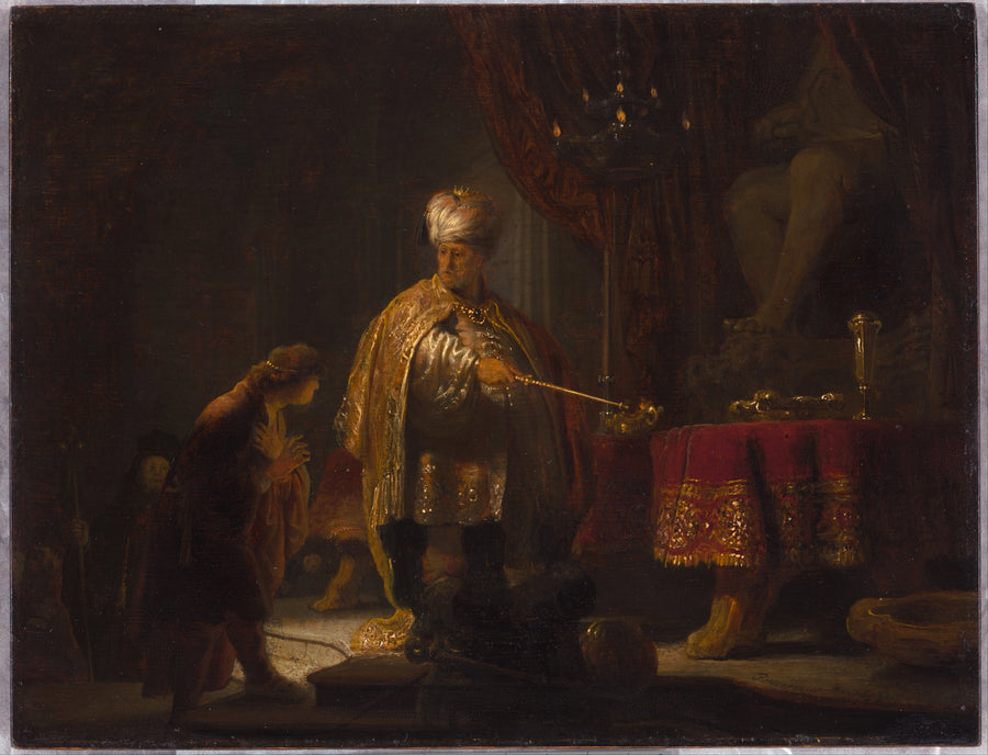 Daniel og Cyrus foran idolen Bel - Rembrandt