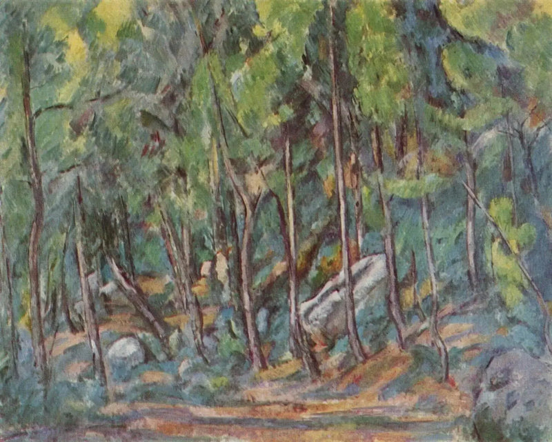 I Fontainebleau-skoven - Paul Cézanne