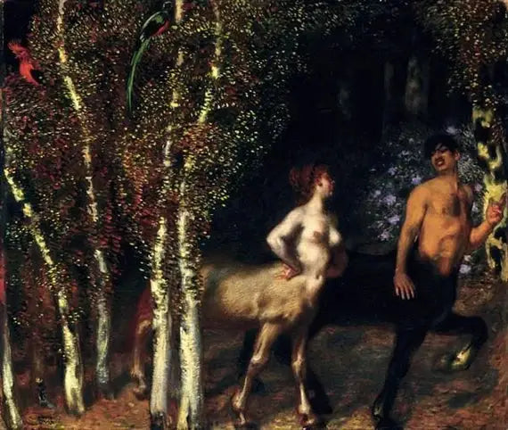 I den fortryllede skov - Franz von Stuck
