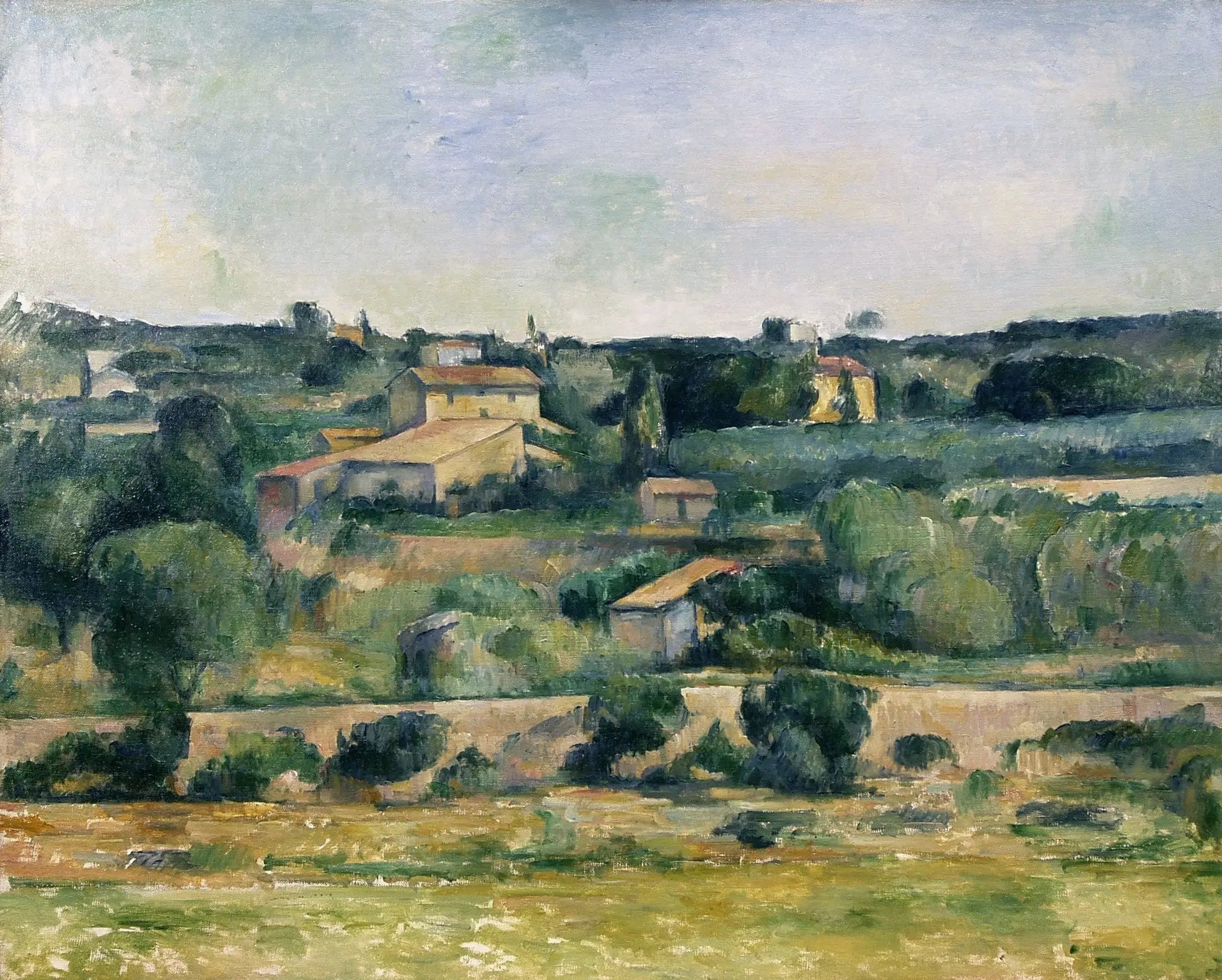 Dans la plaine de Bellevue, à l'Ouest d'Aix - Paul Cézanne image 1 reproduction réalisée par Alpha Reproduction