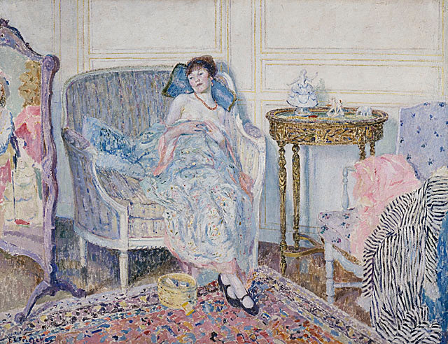 I Boudoiret - Frederick Carl Frieseke