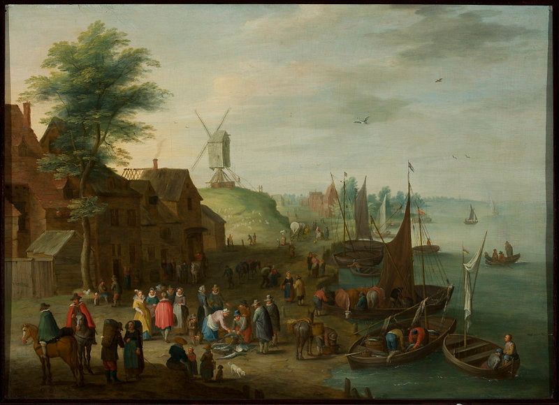 Dans un port de pêche - Jan Brueghel l'Ancien