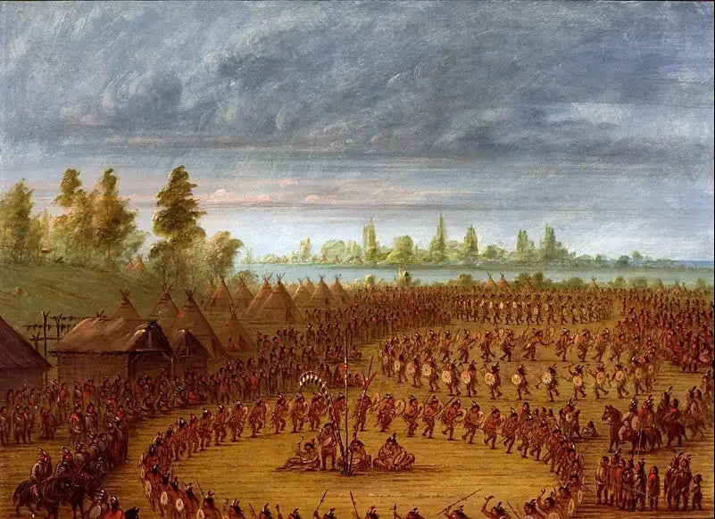 Apachekrigens dans - George Catlin