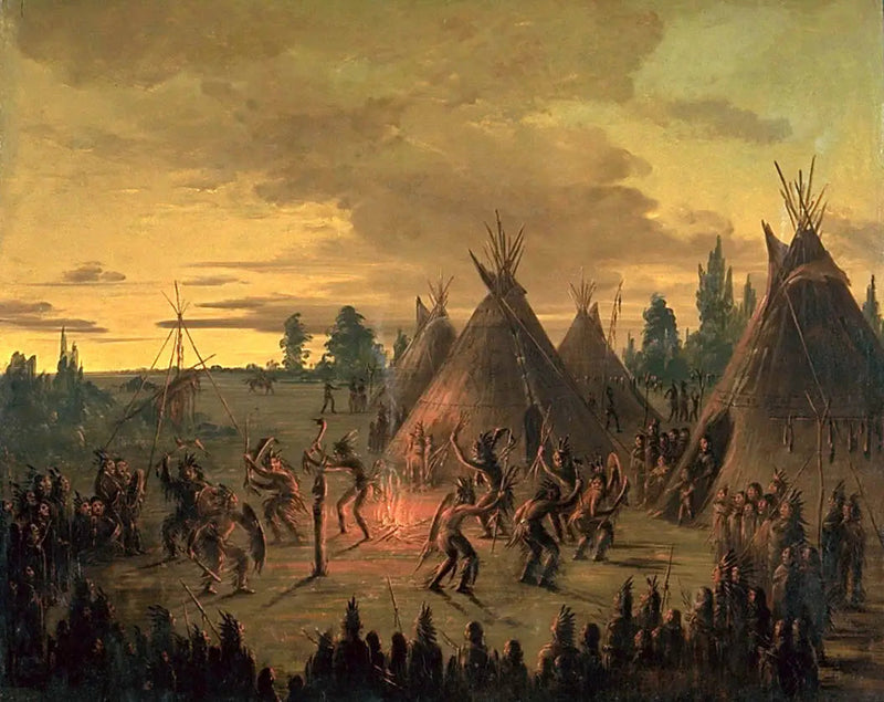 Krigsdans, Sioux - George Catlin