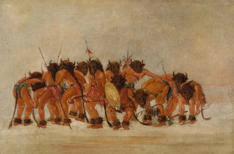 Bøffel dans, Mandan - George Catlin