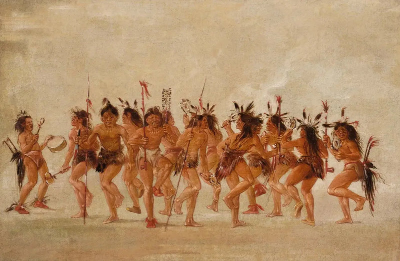 Danser af tiggeren, udløbet af Teton-floden - George Catlin