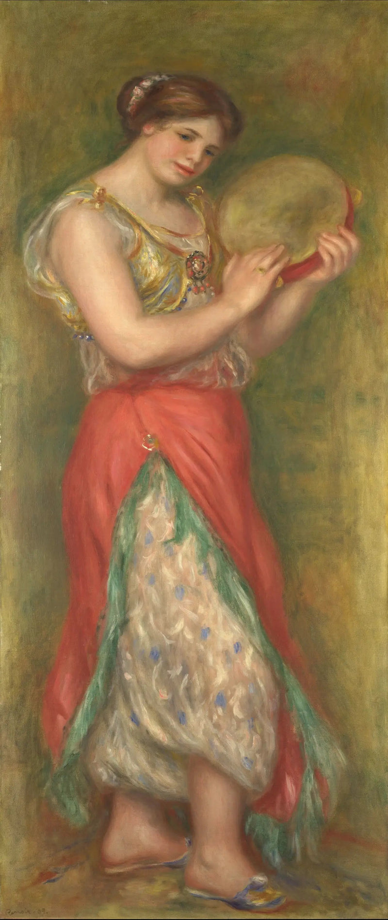 Danserinde med tamburin - Pierre-Auguste Renoir